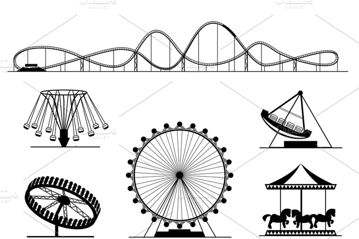 Amusement ride, an Illustration by Microvector