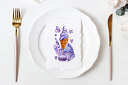 Lavender flowers watercolor, clipart, a Food Illustration by Hanna Hryharenka (Thumbnail 13 of 17)