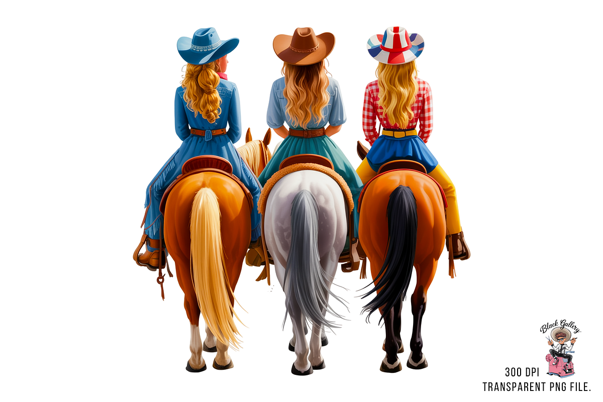 10 Patriotic Cowgirls PNG Clipart, a Graphic by Clipart Bloom (Photo 7 of 11)