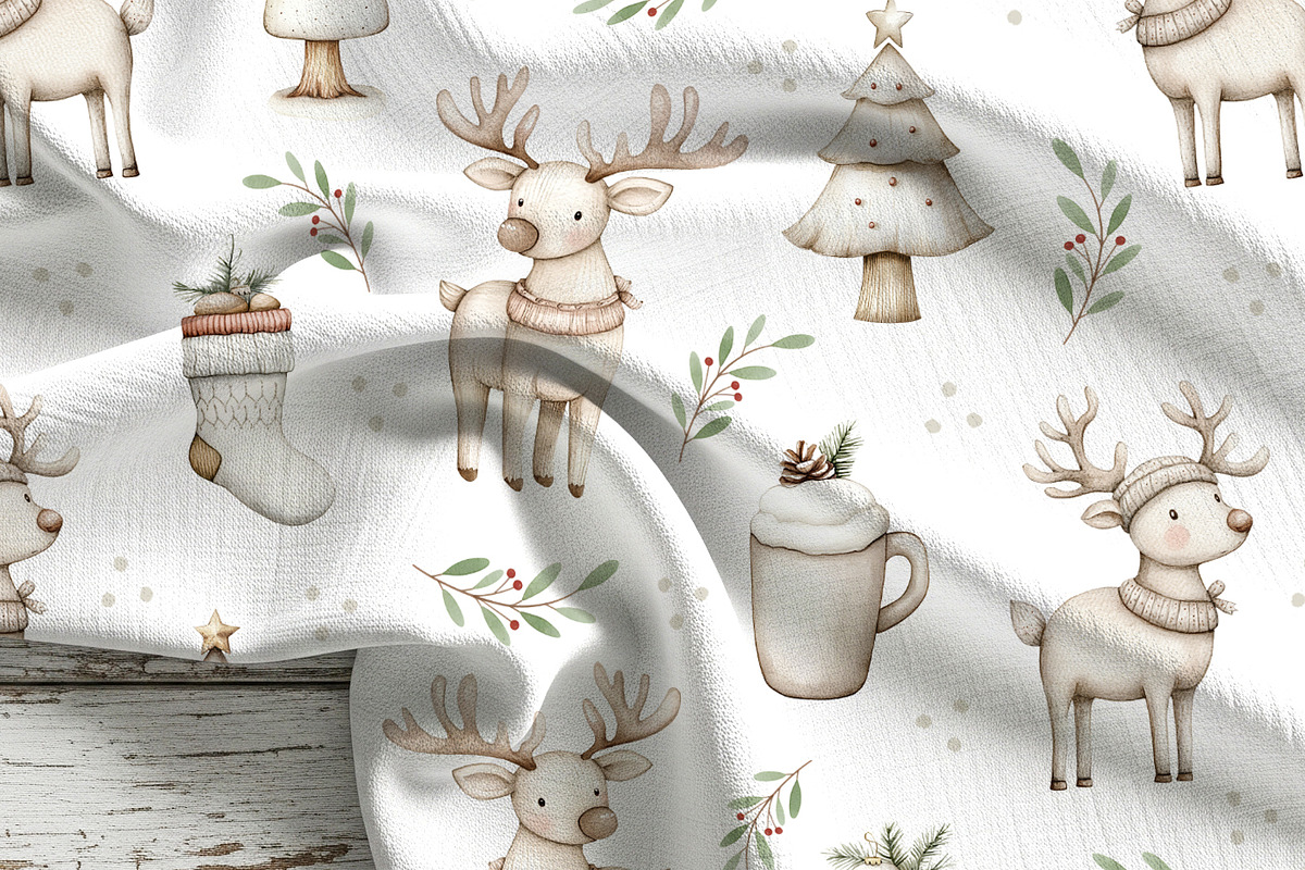 Christmas Reindeer seamless pattern, a Pattern Graphic by Kreeya Art Shop (Photo 14 of 15)