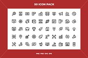 Marketing icons, an Outline Icon by Wencory (Thumbnail 1 of 2)