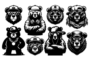 Bears Mascot Bundle, an Illustration by Deezguizer