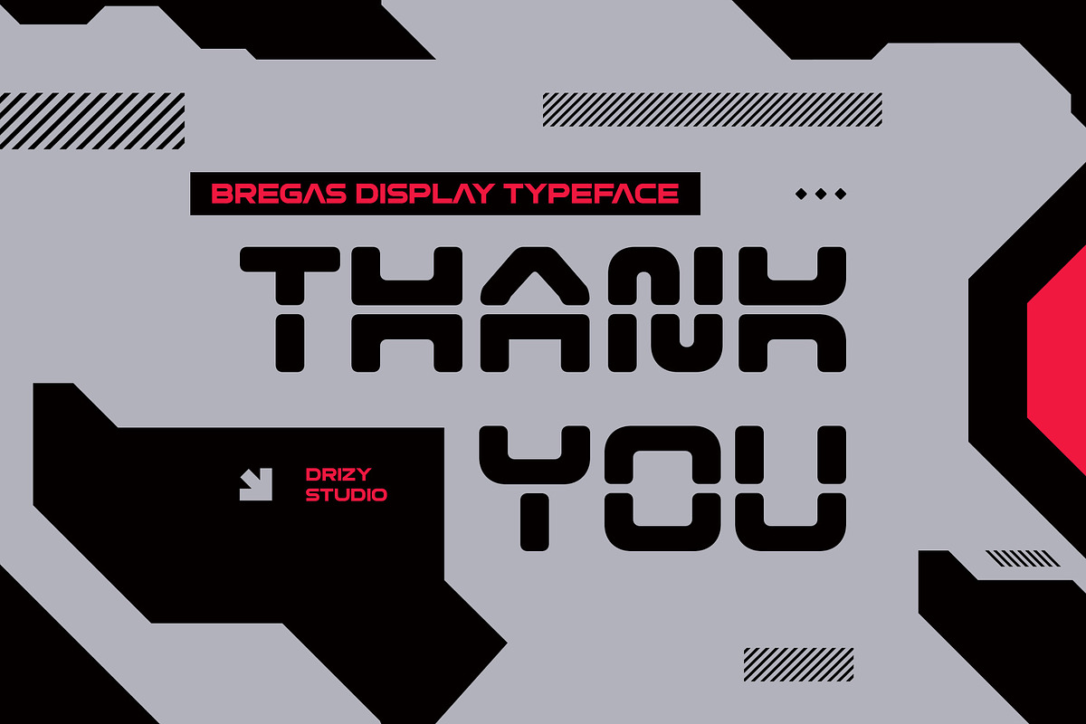 Bregas - Modern Stencil Font, a Sans Serif Font by Drizy (Photo 10 of 10)