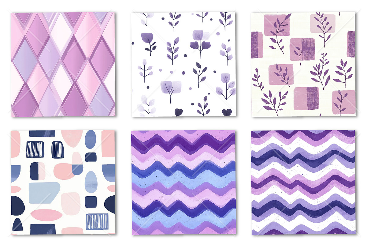 Blue Gradient Seamless Patterns, a Pattern Graphic by Canvas Craft (Photo 3 of 9)