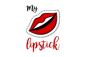 Fashion Patch Element Woman Lips