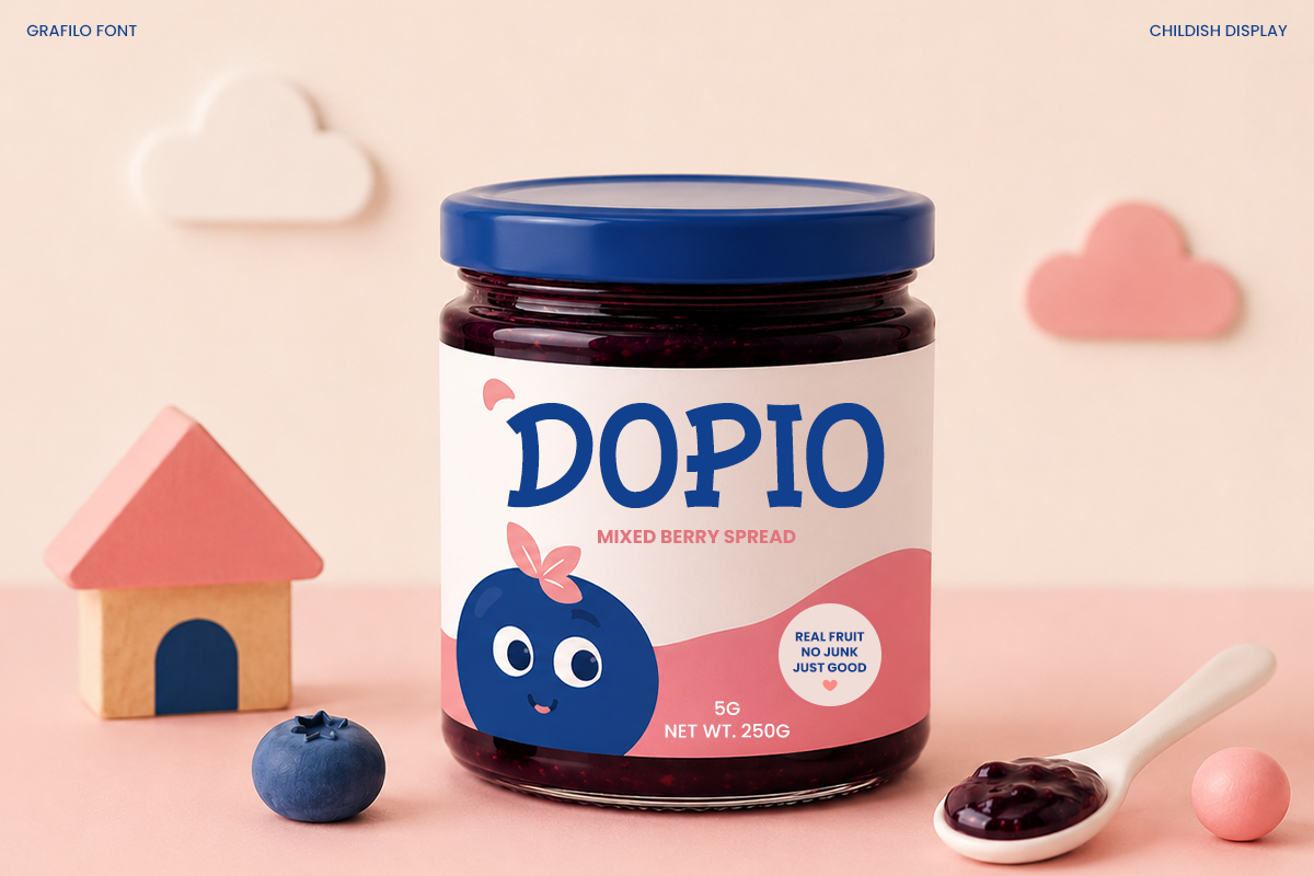 Grafilo – Childish Playful Font, a Slab Serif Font by Font Liner (Photo 5 of 10)