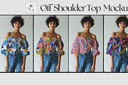 Off Shoulder Top Mockup, an Apparel Mockup by Nora Gad (Thumbnail 1 of 14)