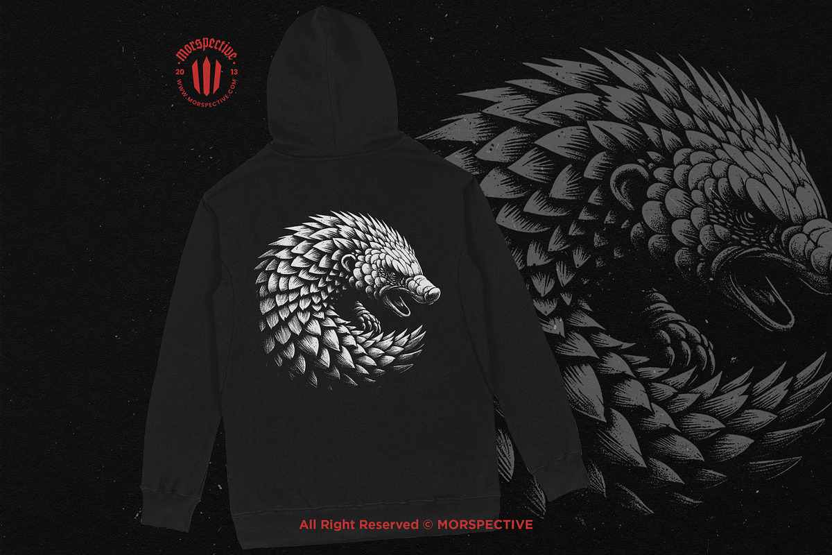 10 Bundle Dark Art Pangolin Armadilo, an Illustration by Morspective (Photo 4 of 7)