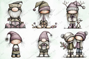 Whimsical Christmas Gnome Clipart, an Illustration by Creative Art (Thumbnail 3 of 10)