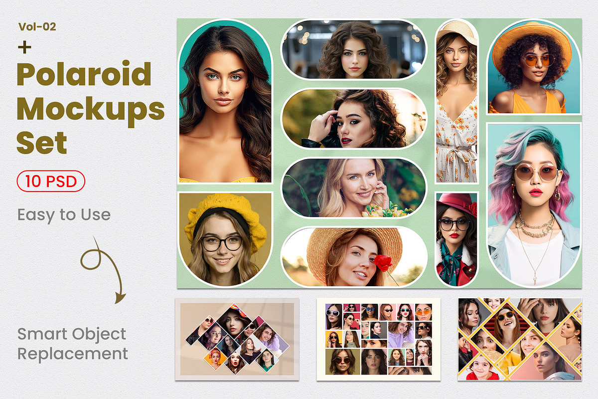 Polaroid Photo Mockup Collation, an Advertising Mockup by MRI STUDIO (Photo 1 of 21)