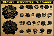 Floral Silhouette Puzzle Bundle, an Object Illustration by Artivon (Thumbnail 8 of 8)
