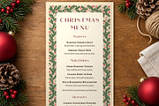 Pine Christmas Menu Template, a Flyer Template by BrandPacks (Thumbnail 4 of 6)