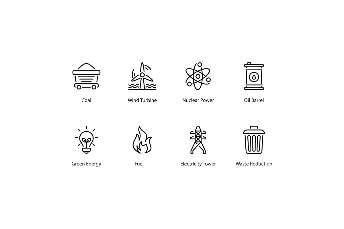 Power and Energy Thin line icons, an Outline Icon by vectorstank (Photo 5 of 6)