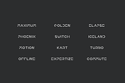 Fyeg Futuristic Tech Font, a Font by baqoos (Thumbnail 7 of 10)