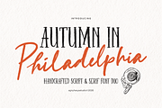 Autumn in Philadelphia Font Duo, a Handwritten Font by agnyhasyastudio (Thumbnail 1 of 17)