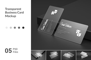 Transparent Business Card Mockups