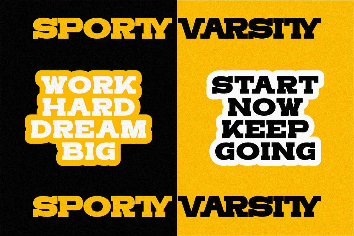 Sporty Varsity - Condensed Slab, a Slab Serif Font by Pian45 Studio (Photo 7 of 10)