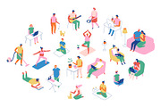 Flat vector people lifestyle bundle, a Person Illustration by Vector_Art (Thumbnail 4 of 27)