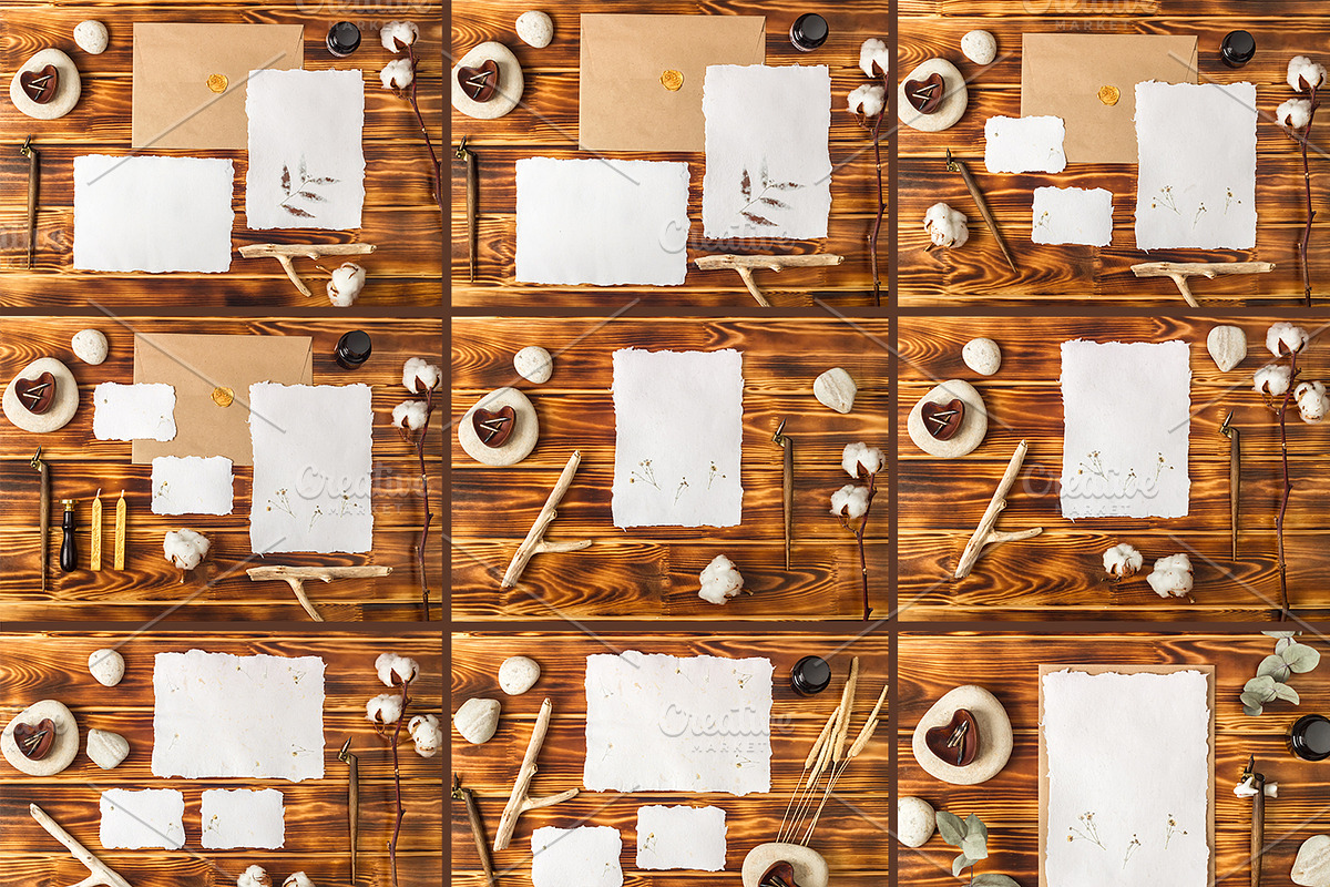 Set Mockups. WOODEN, a Print Template by Mockups4you (Photo 2 of 3)