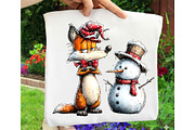 Quirky Christmas Fox Clipart, an Illustration by OK Design (Thumbnail 4 of 6)