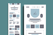 Wireframe Landing Layout, a Wireframe Template by MightyDesign (Thumbnail 2 of 6)