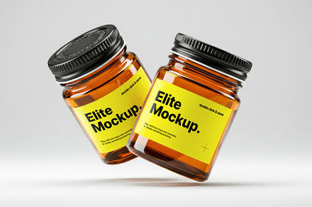 Brown Jar Label Mockup Pack