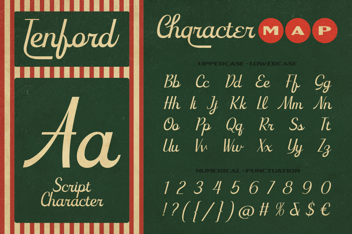 Tenford - Vintage Duo Font, a Script Font by Artisan Themes (Photo 2 of 11)