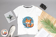 Watercolor Cute Fox Clipart, an Object Graphic by Negarin Digital Art (Thumbnail 10 of 11)