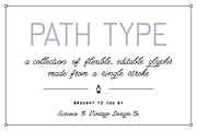 Path Type – Single Stroke Glyph Set, a Handwritten Font by Sivioco (Thumbnail 1 of 5)