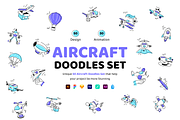 Animated Aircraft Doodle Set, a Duotone Icon by Vectors Market (Thumbnail 1 of 9)