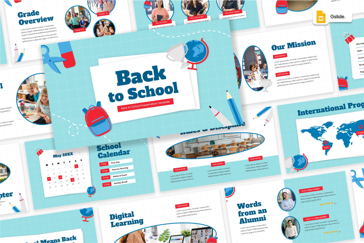Back to School Google Slides, a Presentation Template by Loin Studio (Photo 1 of 4)