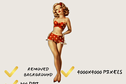 POSING PIN UP GIRLS CLIPART PACK, a Person Illustration by Daring Digies (Thumbnail 5 of 8)