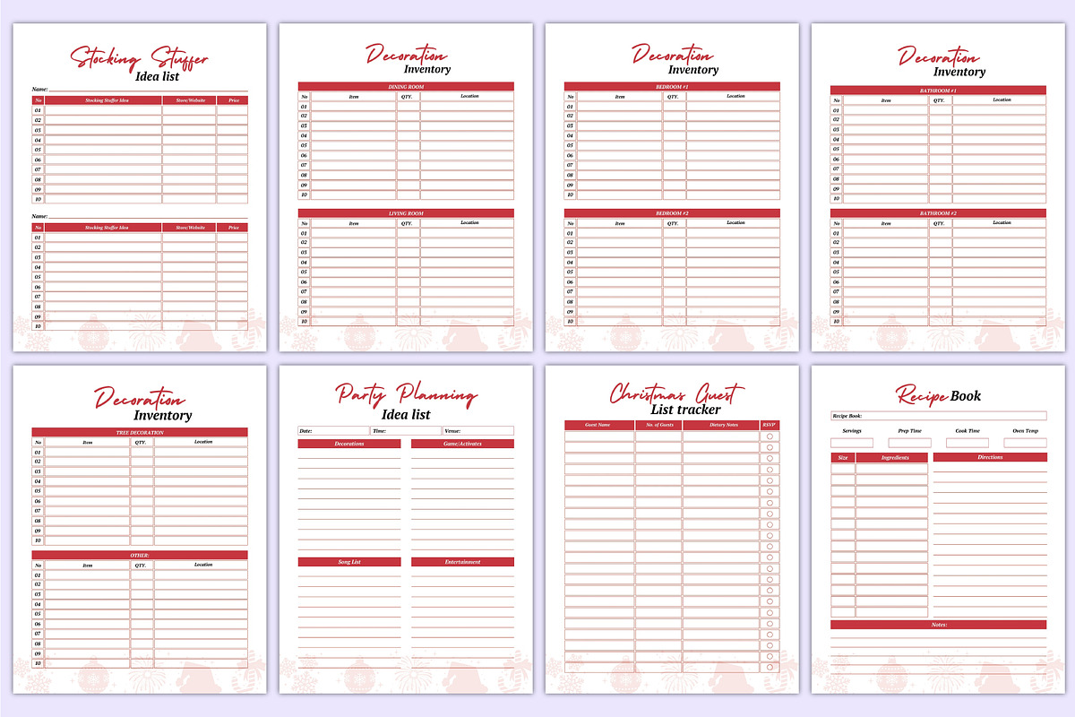 Christmas Planner Bundle Canva Kdp, a Stationery Template by Mustafiz (Photo 4 of 5)