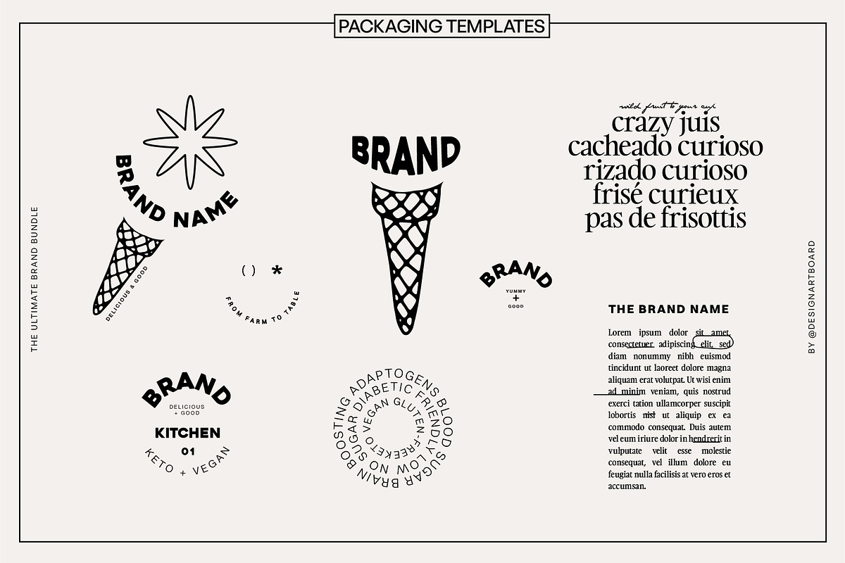 300+ Super Pack Brand Kit Vol 1-4, a Branding & Logo Template by @designartboard (Photo 20 of 41)