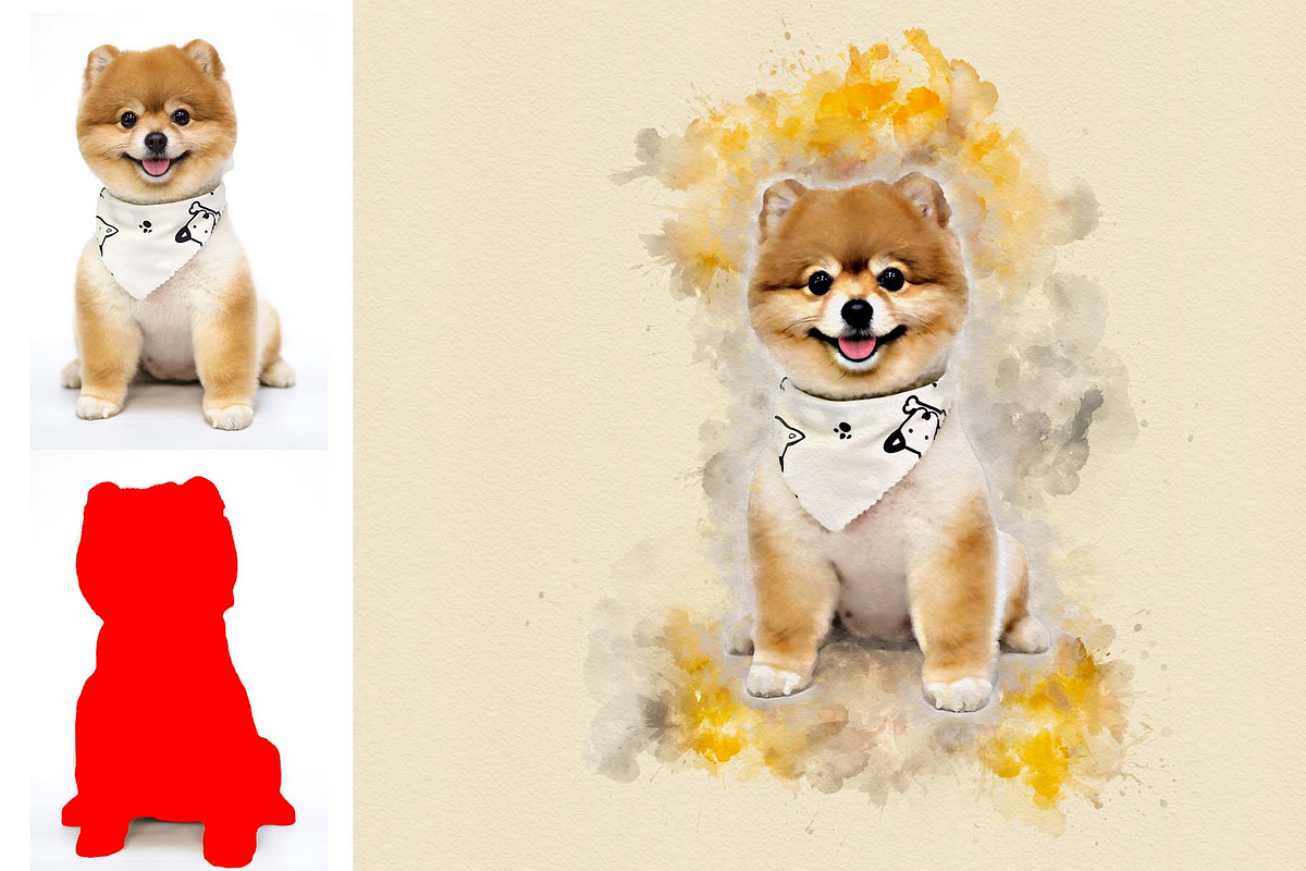 Realistic Watercolor Effect Action, an Action Add-On by MRI STUDIO (Photo 8 of 17)