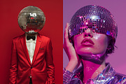 41 Disco ball heads, a Person Photo by Handmadefont (Thumbnail 8 of 9)