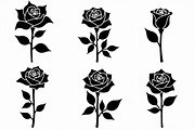 set of vector roses silhouettes, an Illustration by Amazin_art (Thumbnail 5 of 17)