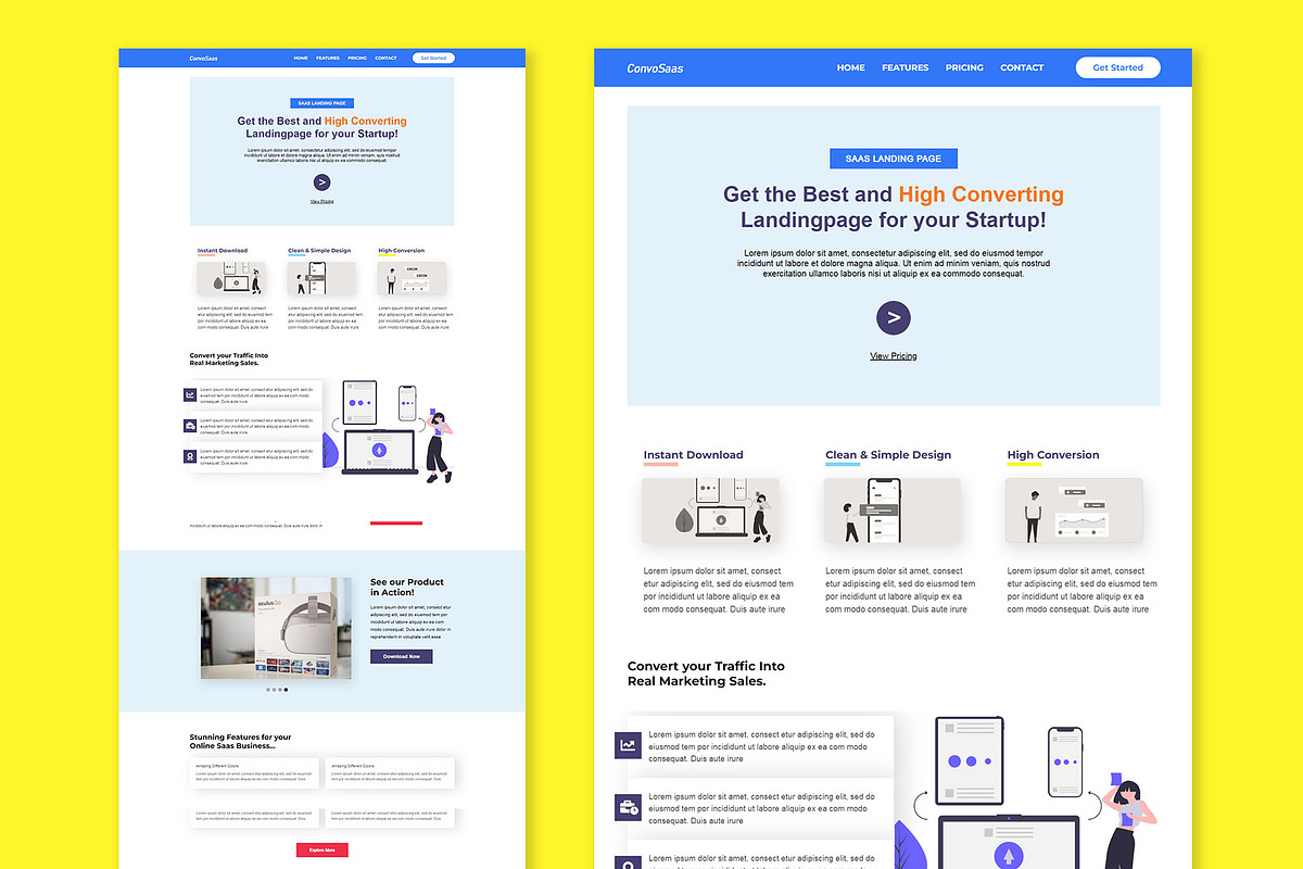 SaaS Landing Page, a Landing Page Template by K_Srinivas