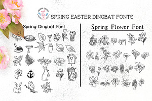 Spring Easter Dingbat 2 Fonts