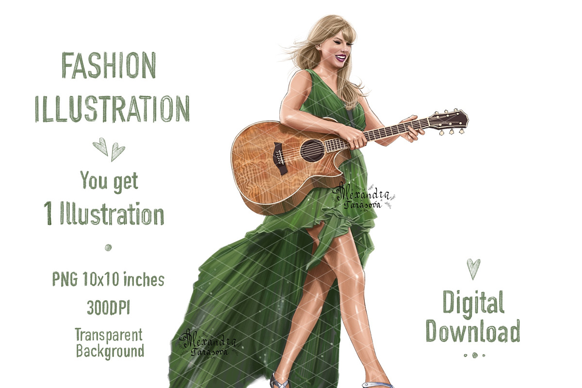Taylor Swift Illustration, a Person Illustration by BigArtLab (Photo 1 of 3)