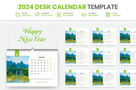 Business Desk Calendar Plan 2024