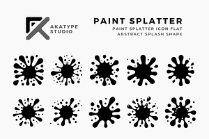 Paint Splatter Icon Vector, an Icon by Akatype Studio