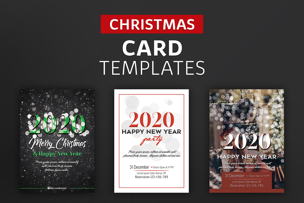 Christmas Card Templates, a Card Template by illycreative (Photo 1 of 6)