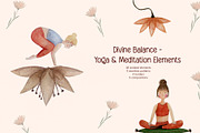 Divine balance - yoga and meditation, a Healthcare Illustration by Katia Serdiuk (Thumbnail 1 of 10)