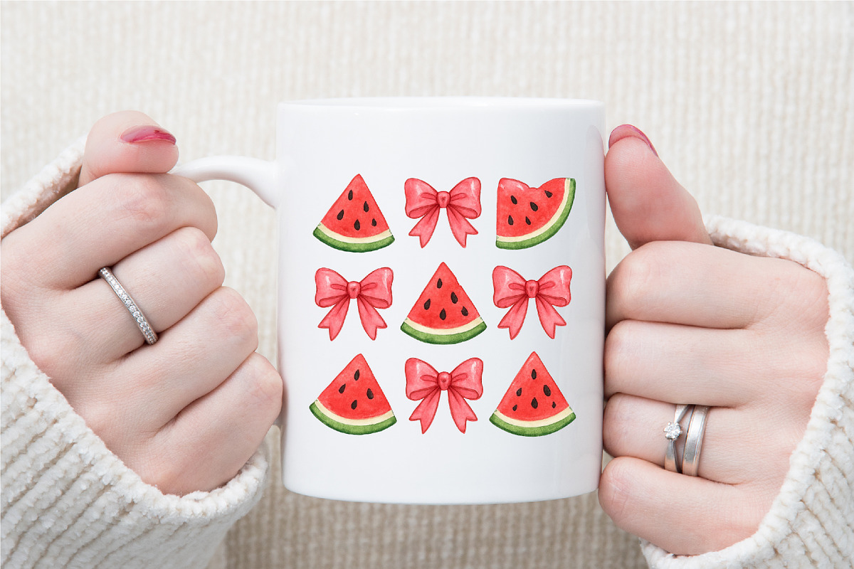 Coquette Watermelon Bows Summer PNG, an Illustration by Sublimation Artist (Photo 5 of 9)