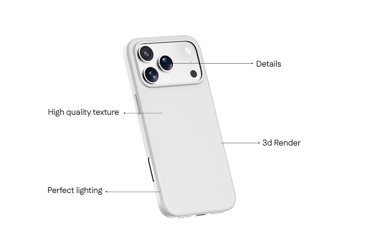 iPhone 17 Pro Max Case Mockup, an iPhone Mockup by Ram Studio LLC (Photo 6 of 11)