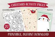 Christmas Activity Pages - Download, a Seasonal Illustration by Doodle Dibs (Thumbnail 1 of 4)