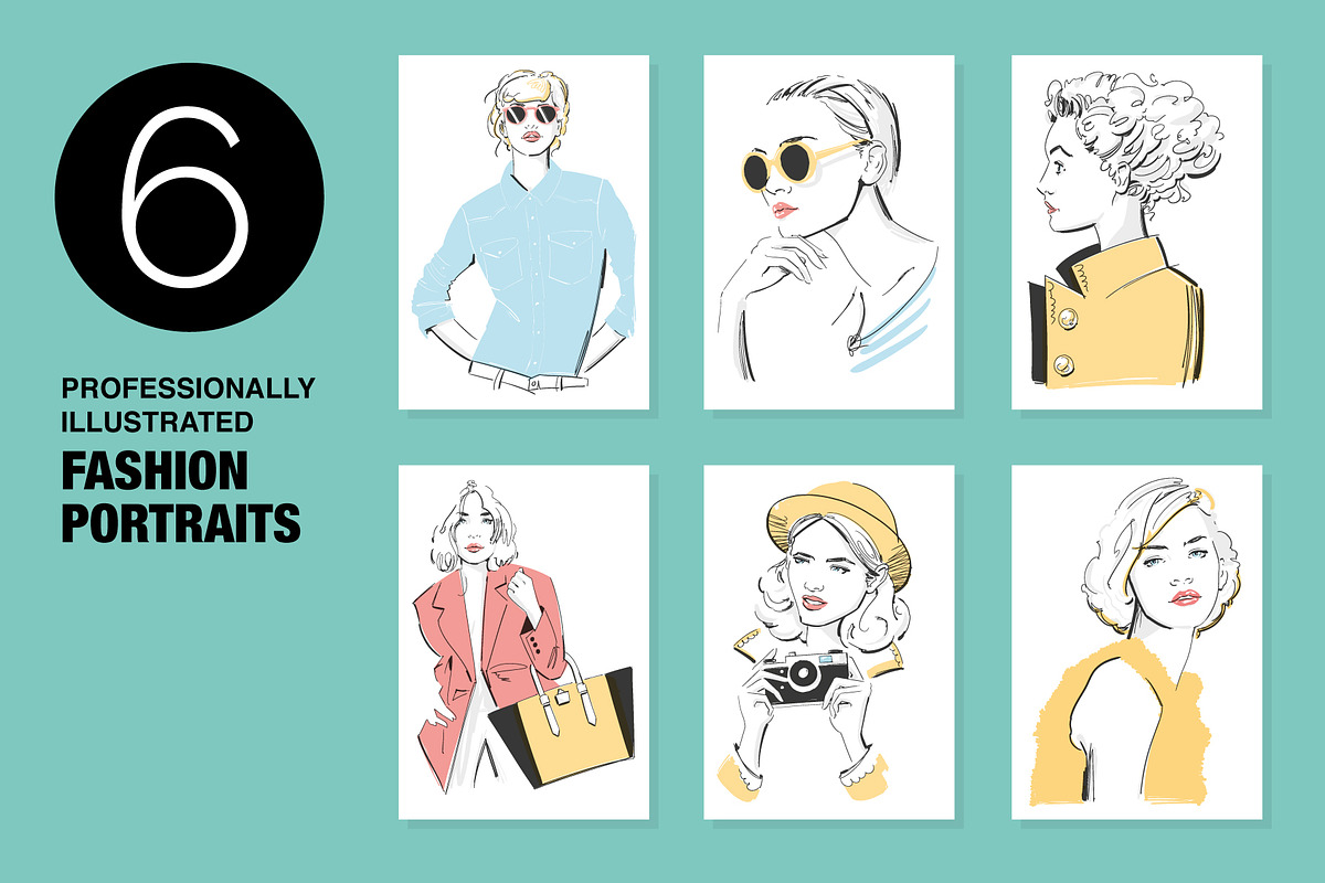 Fashion Portrait Illustrations, a Healthcare Illustration by Wingsart Studio (Photo 2 of 6)