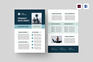 Product Data Sheet, a Flyer Template by Leaflove