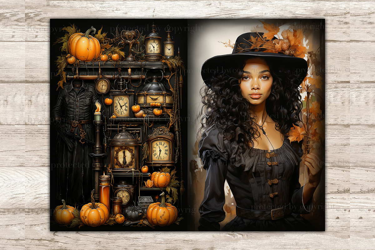 Halloween Ephemera Pack, a Person Illustration by GlamArtZhanna (Photo 7 of 9)